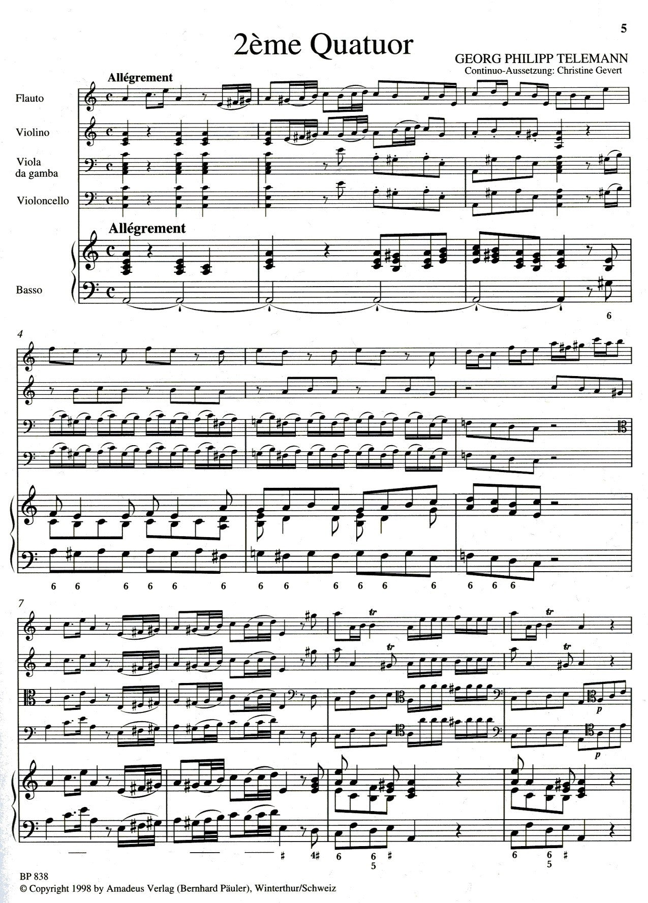 Paris Quartet no. 8 in a minor
