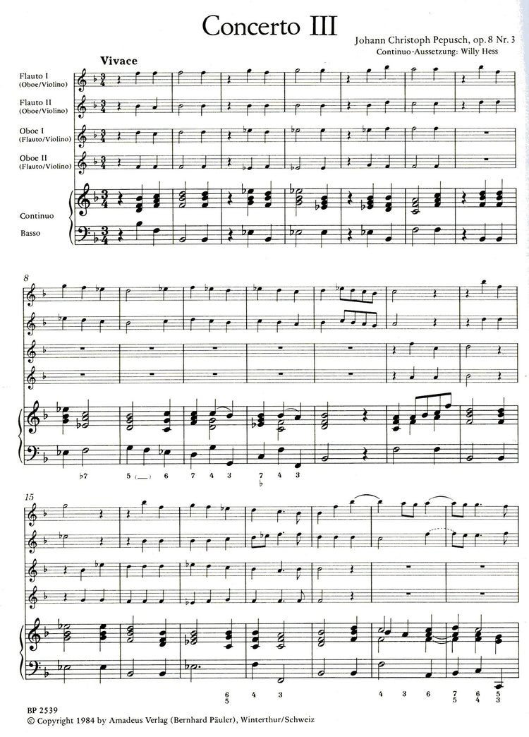 Six Concertos Op. 8/3