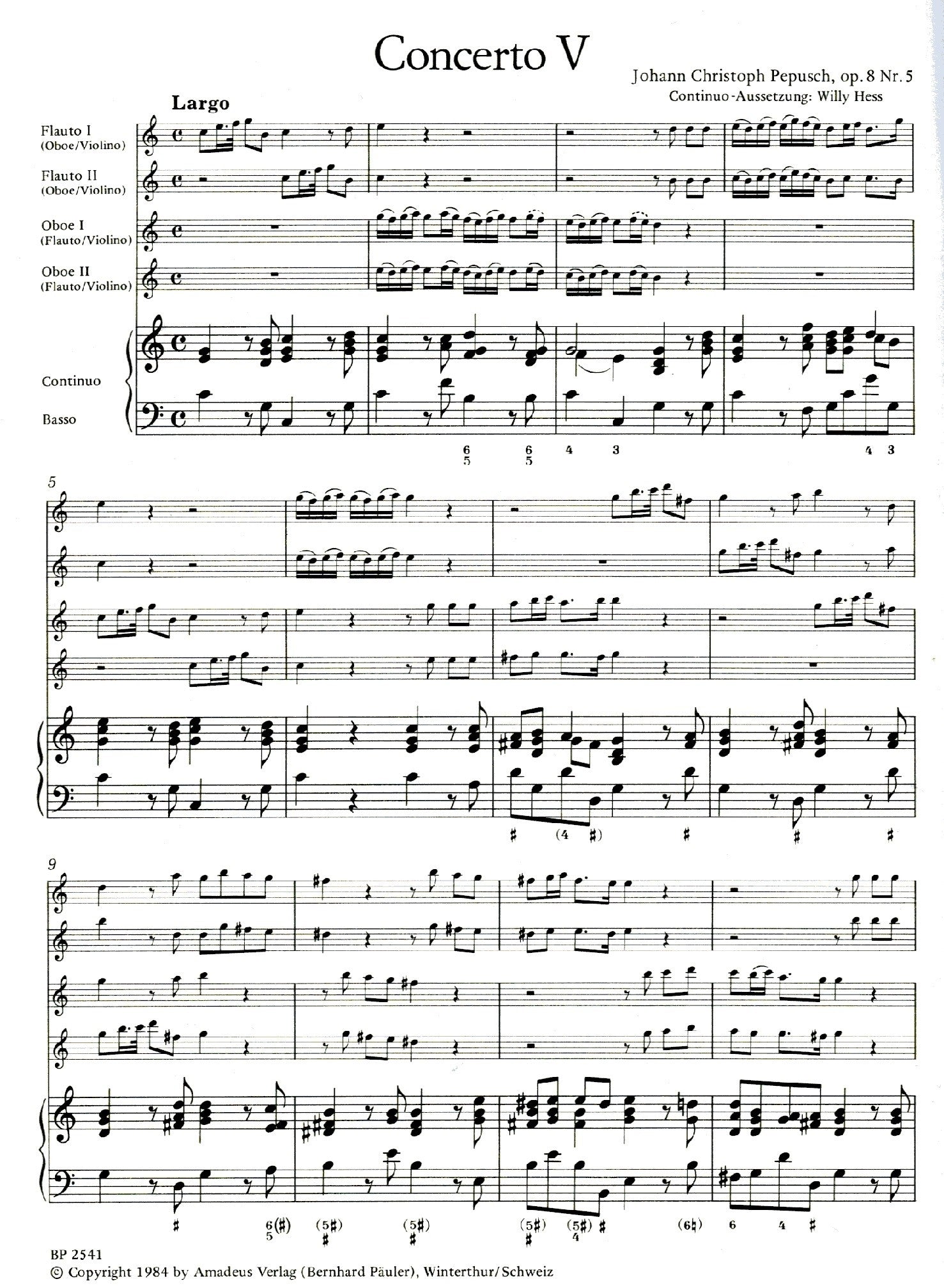 Six Concertos Op. 8/5