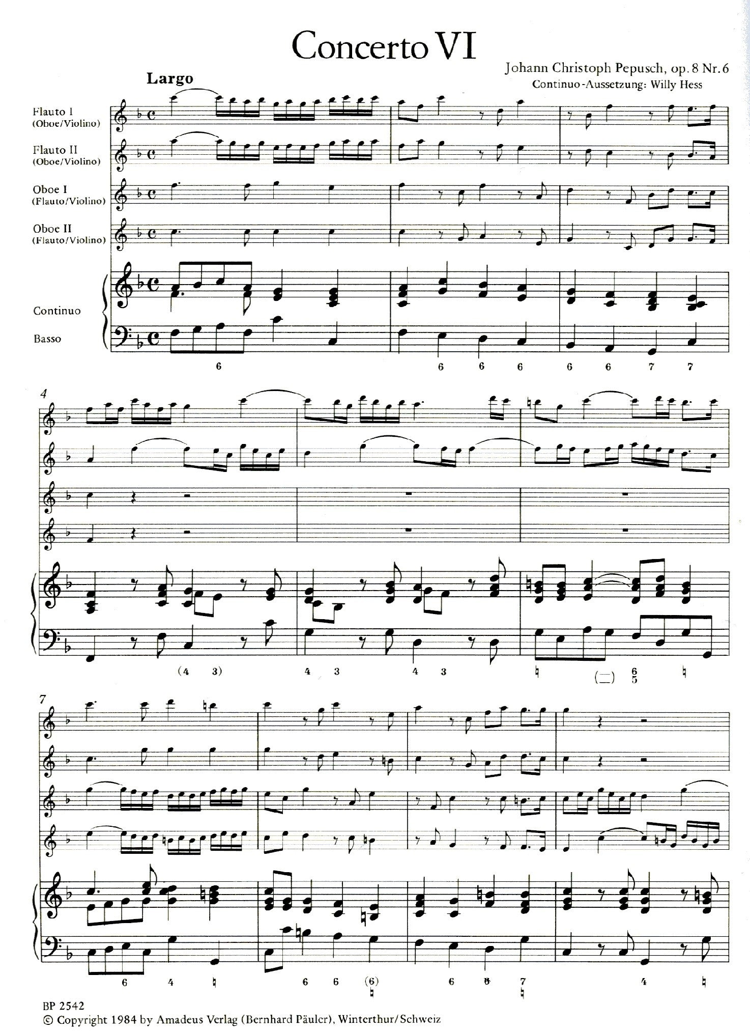 Six Concertos Op. 8/6