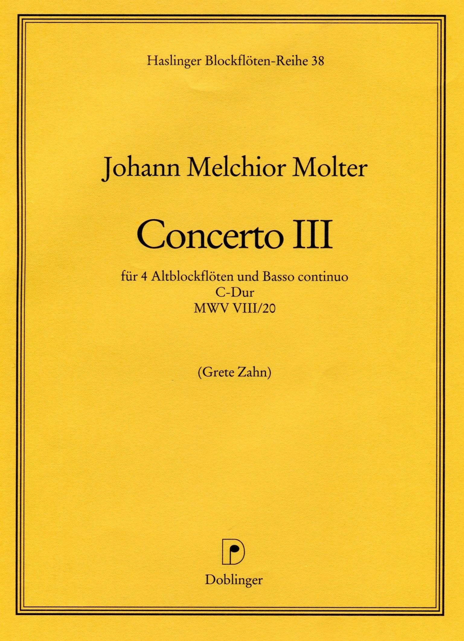 Concerto III C Major MWV VIII/20