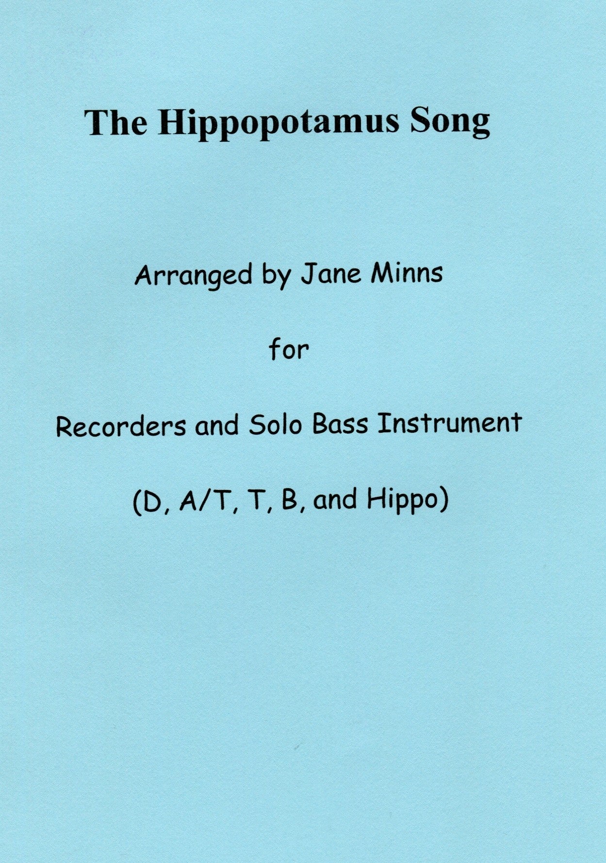 The Hippopotamus Song