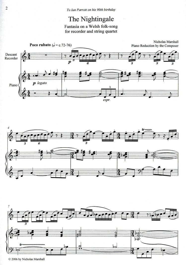 Nightingale (Fantasia on a Welsh folksong)