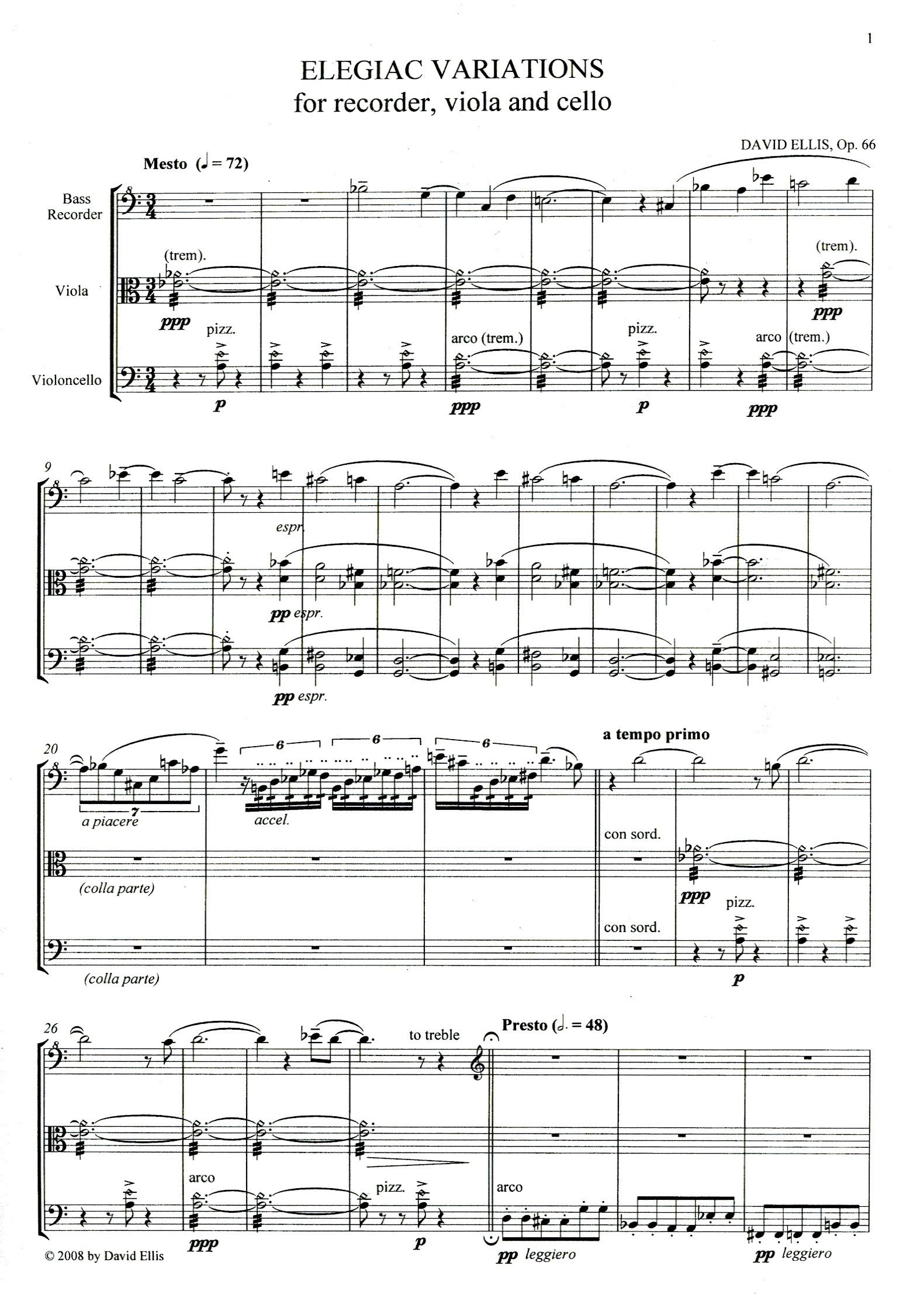 Elagiac Variations, Op. 66