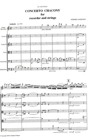 Concerto Chacony - SCORE ONLY, NO PARTS