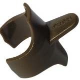 Adjustable thumb rest for Treble in Dark Brown.