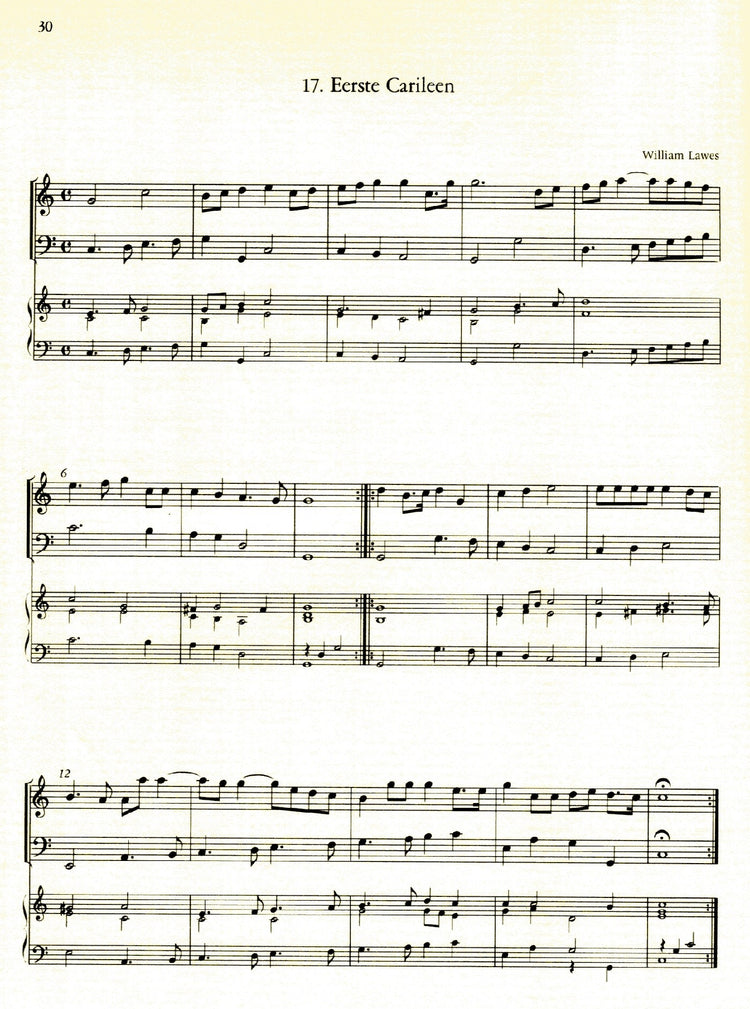 "T Uitnement Kabinet, 1646, 1649", Vol IV: Dances and Song Settings for 1 melody instrument and Basso Continuo