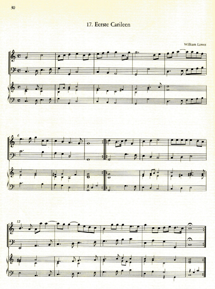 T Uitnement Kabinet, 1646, 1649, Vol IV: Dances and Song Settings for 1 melody instrument and Basso Continuo