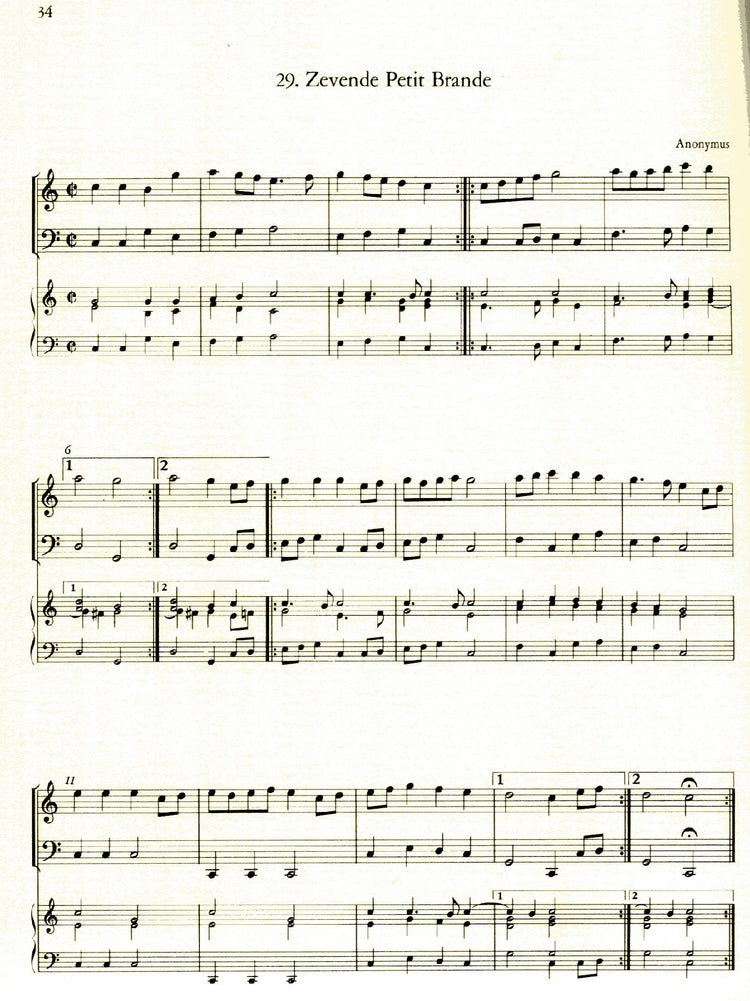 "T Uitnement Kabinet, 1646, 1649", Vol V: Courantes and Bransles for 1 melody instrument and Basso Continuo