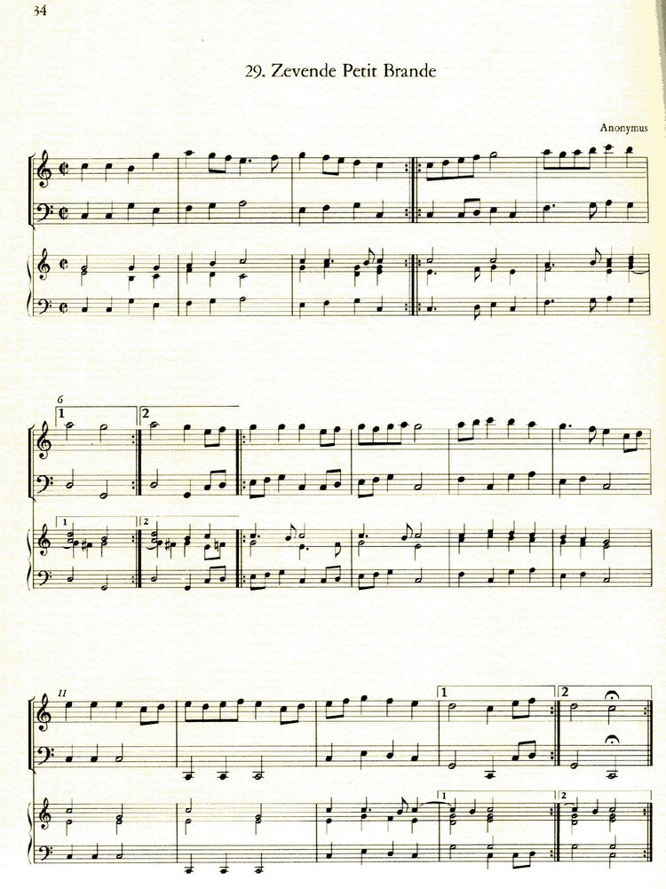 T Uitnement Kabinet, 1646, 1649, Vol V: Courantes and Bransles for 1 melody instrument and Basso Continuo