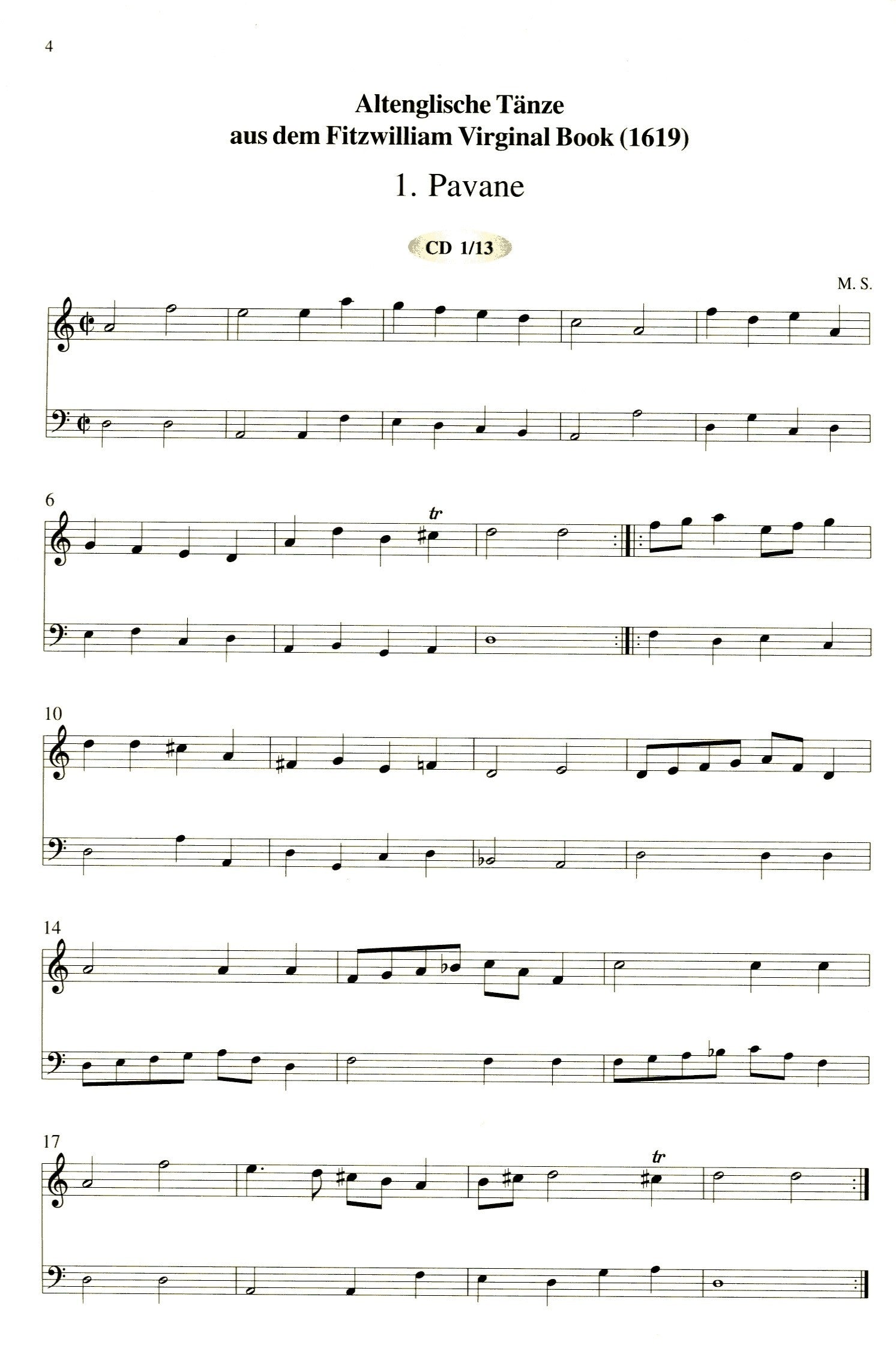 Old English Dances from the Fitzwilliam Virginal Book