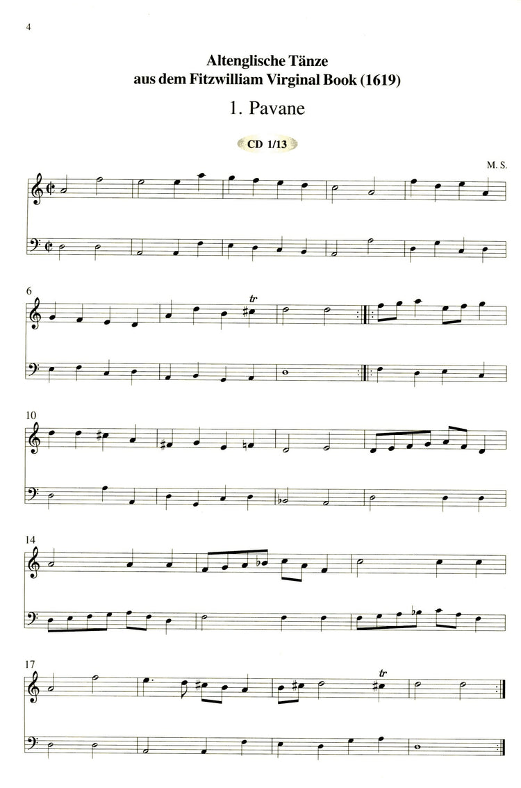 Old English Dances from the Fitzwilliam Virginal Book