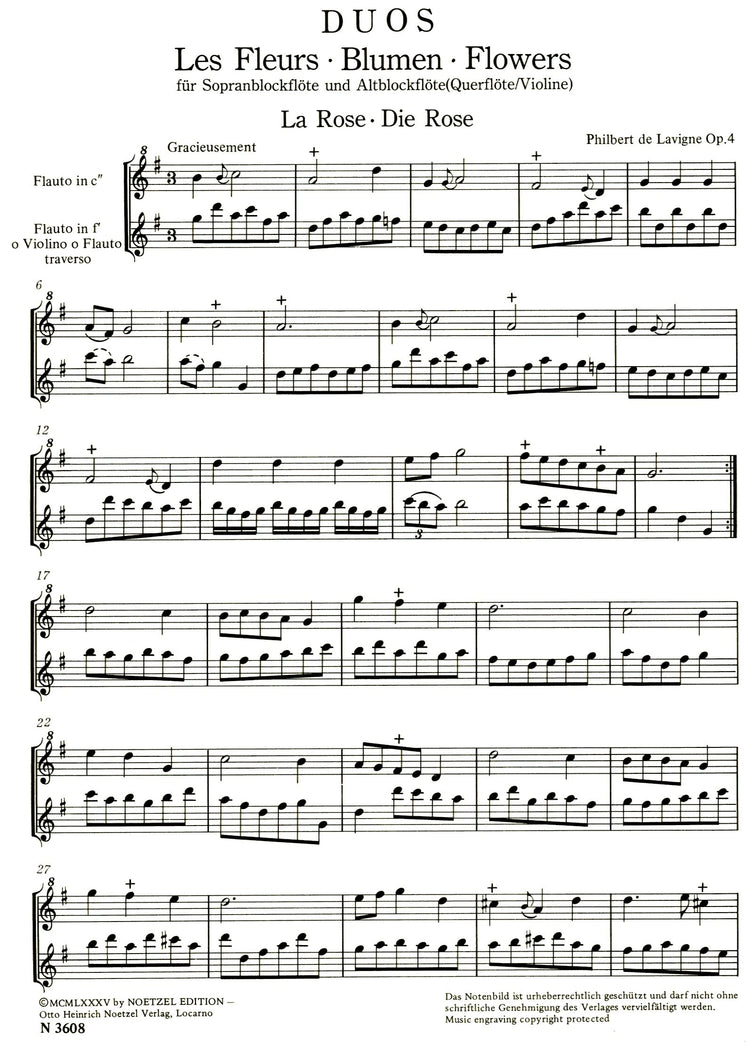 Les Fleurs Duos Op.4