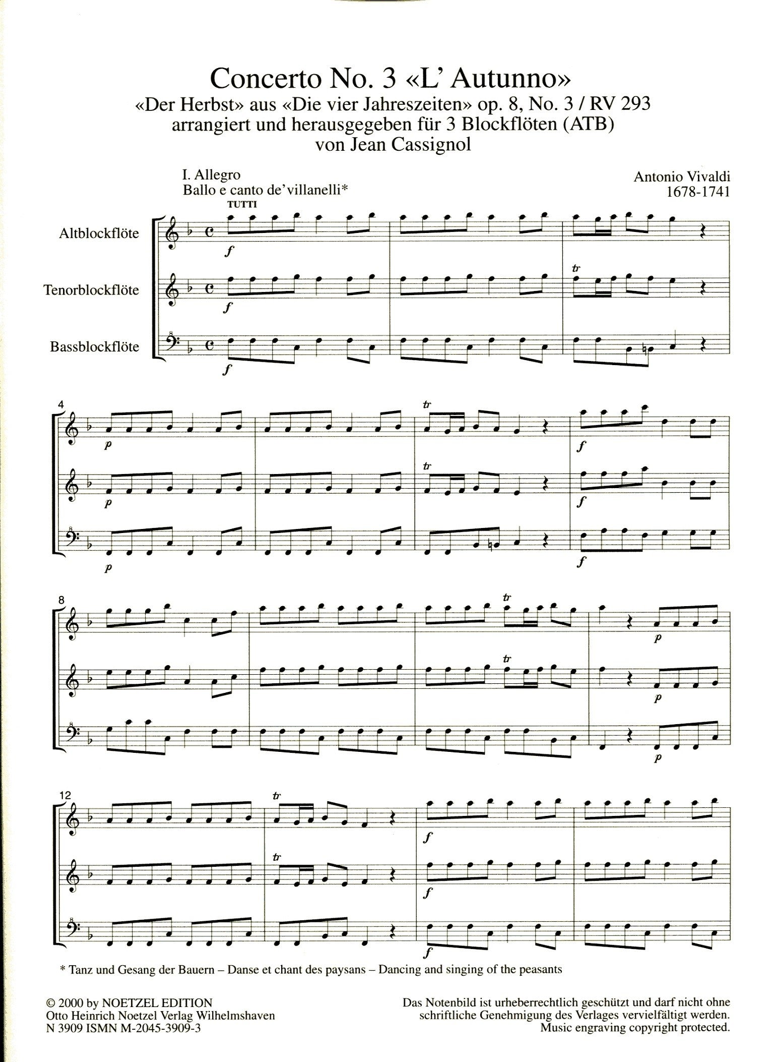 Concerto no 3 'Autumn' from 4 Seasons