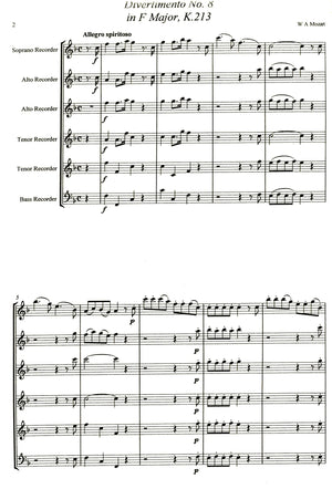 Divertimento No. 8 in F Major K. 213