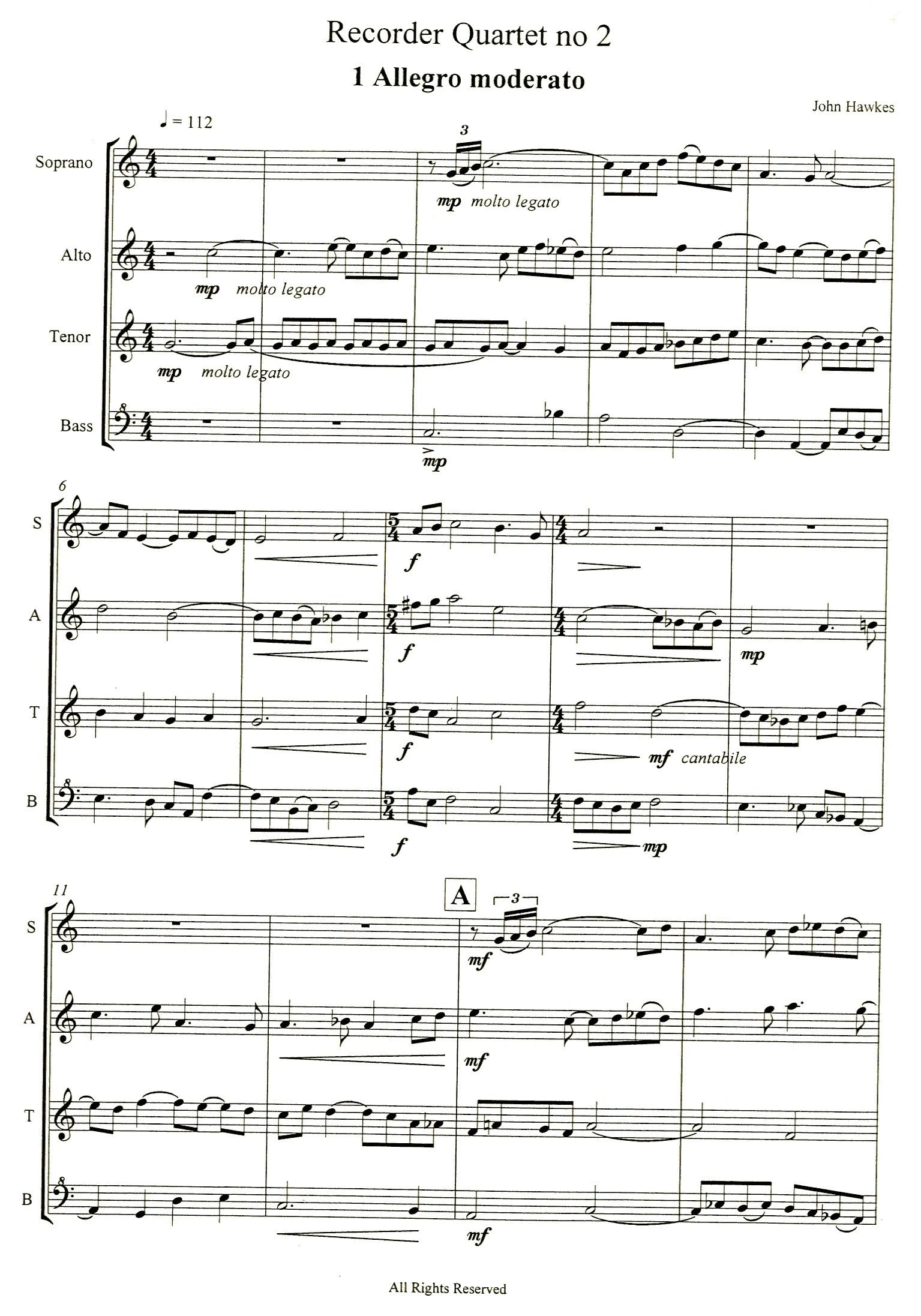 Recorder Quartet No 2