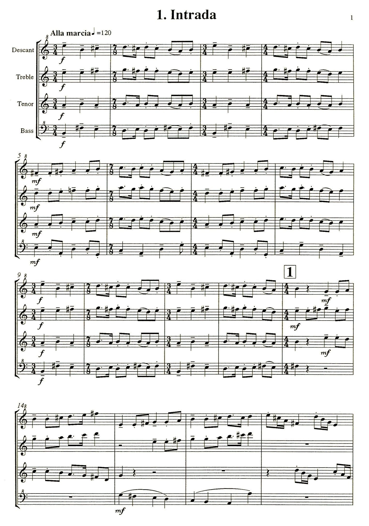 Intrada, Song and Dance