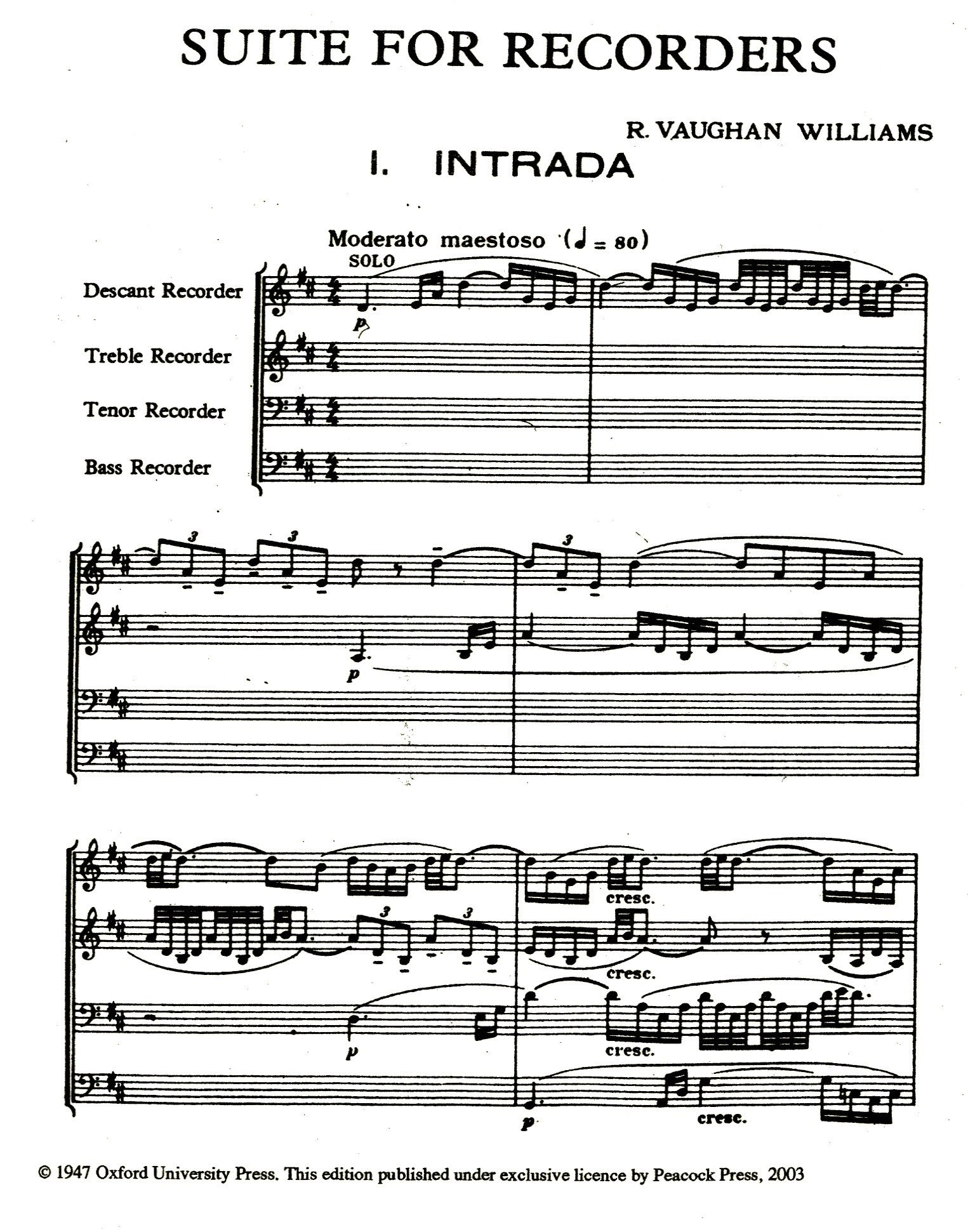 Suite for Pipes or Recorders