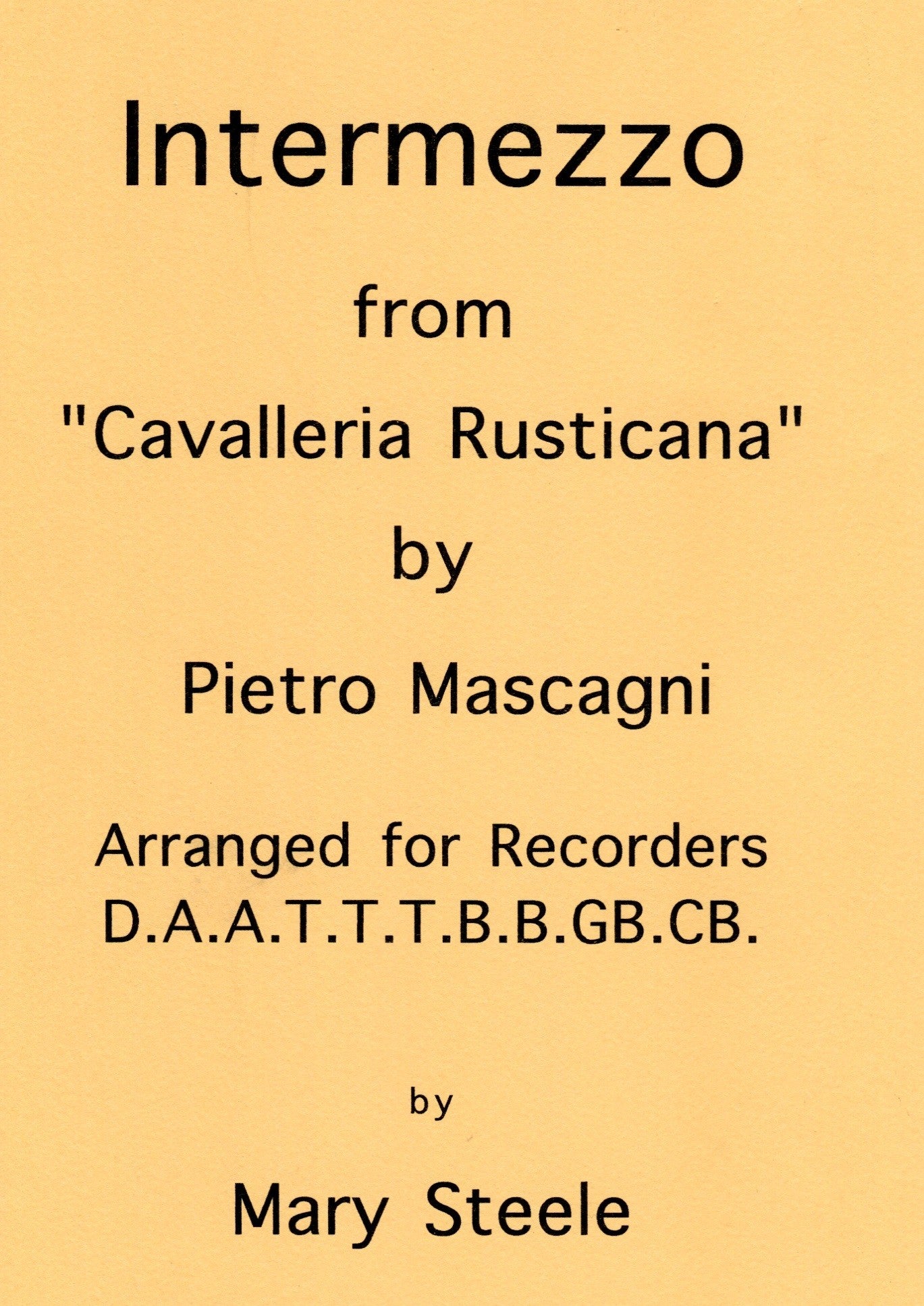 Intermezzo from Cavalleria Rusticana