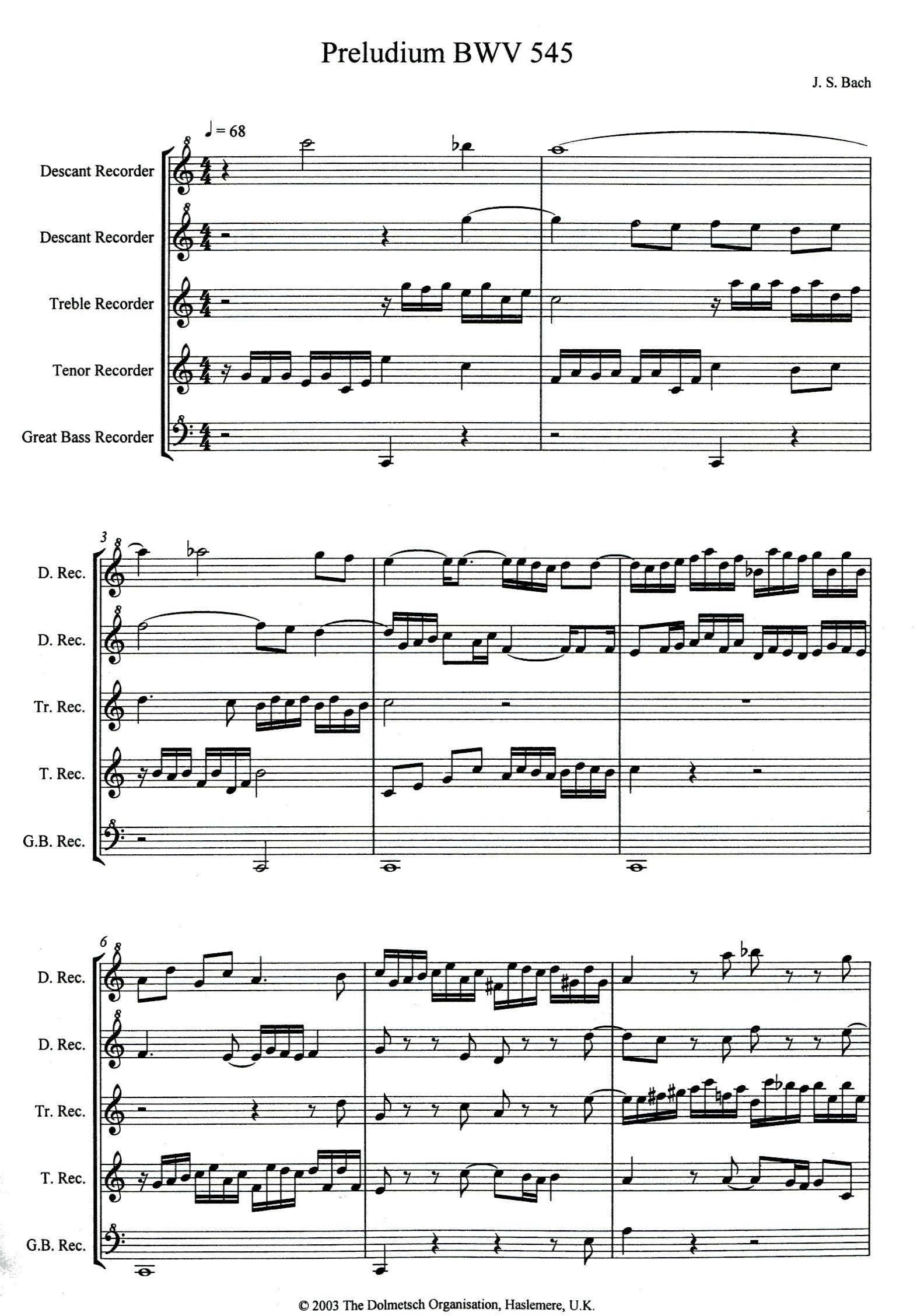 Praeludium BWV545