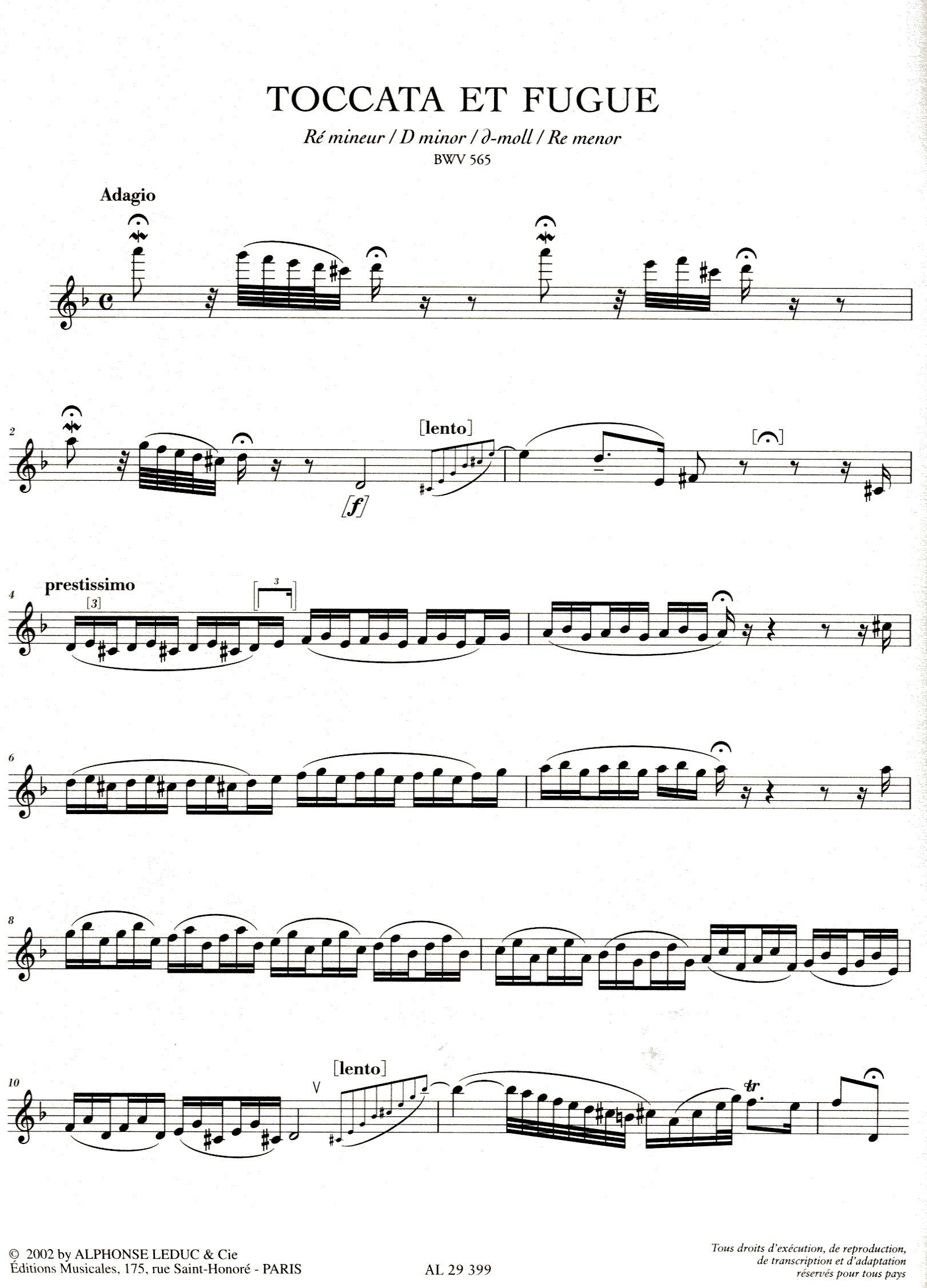 Toccata and Fugue BWV565 and Fantasis Chromatica BWV903