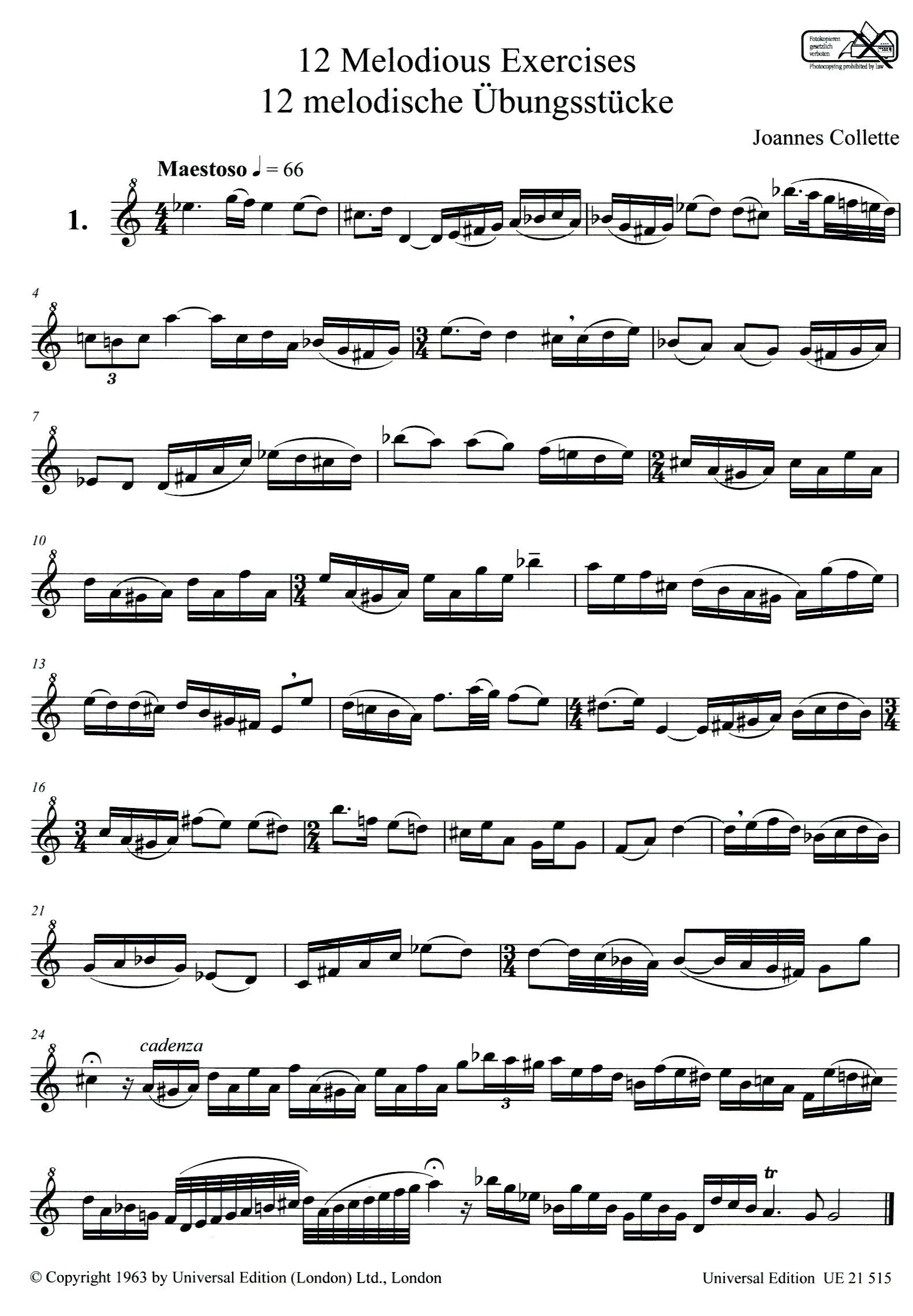 12 Melodious Exercises