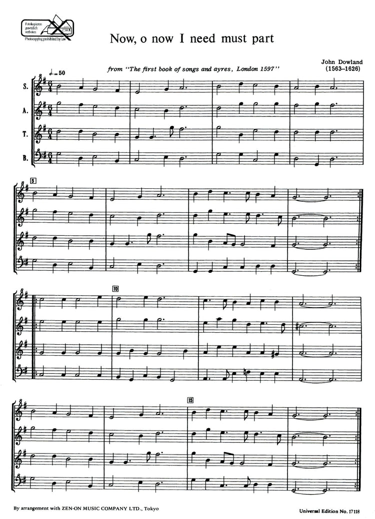 Blockflutenquartette Vokalmusik der Renaissance, Vol 1 - Recorder Quartets Vocal Music of the Renaissance