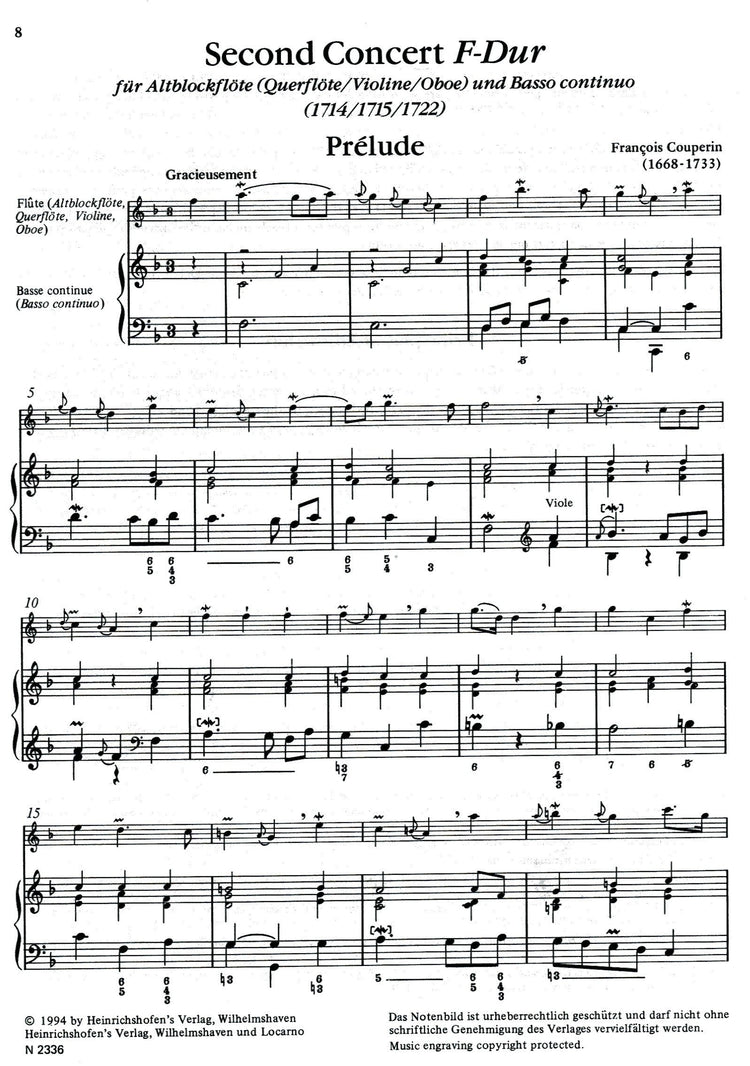 Concerts Royaux: Second Concert in F Major