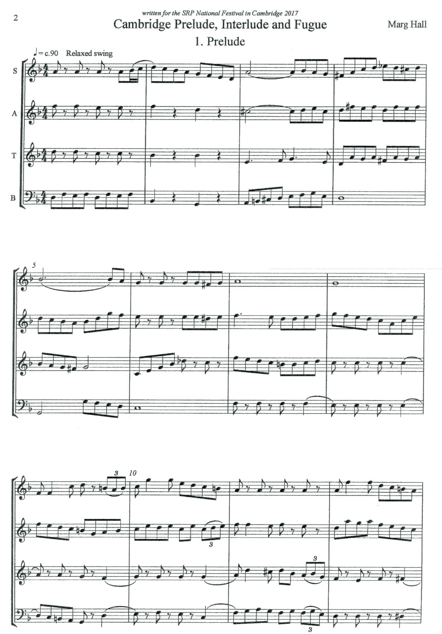 Cambridge Prelude, Interlude and Fugue