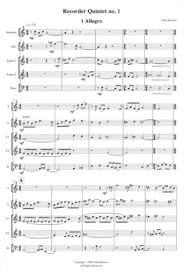 Recorder Quintet No.1