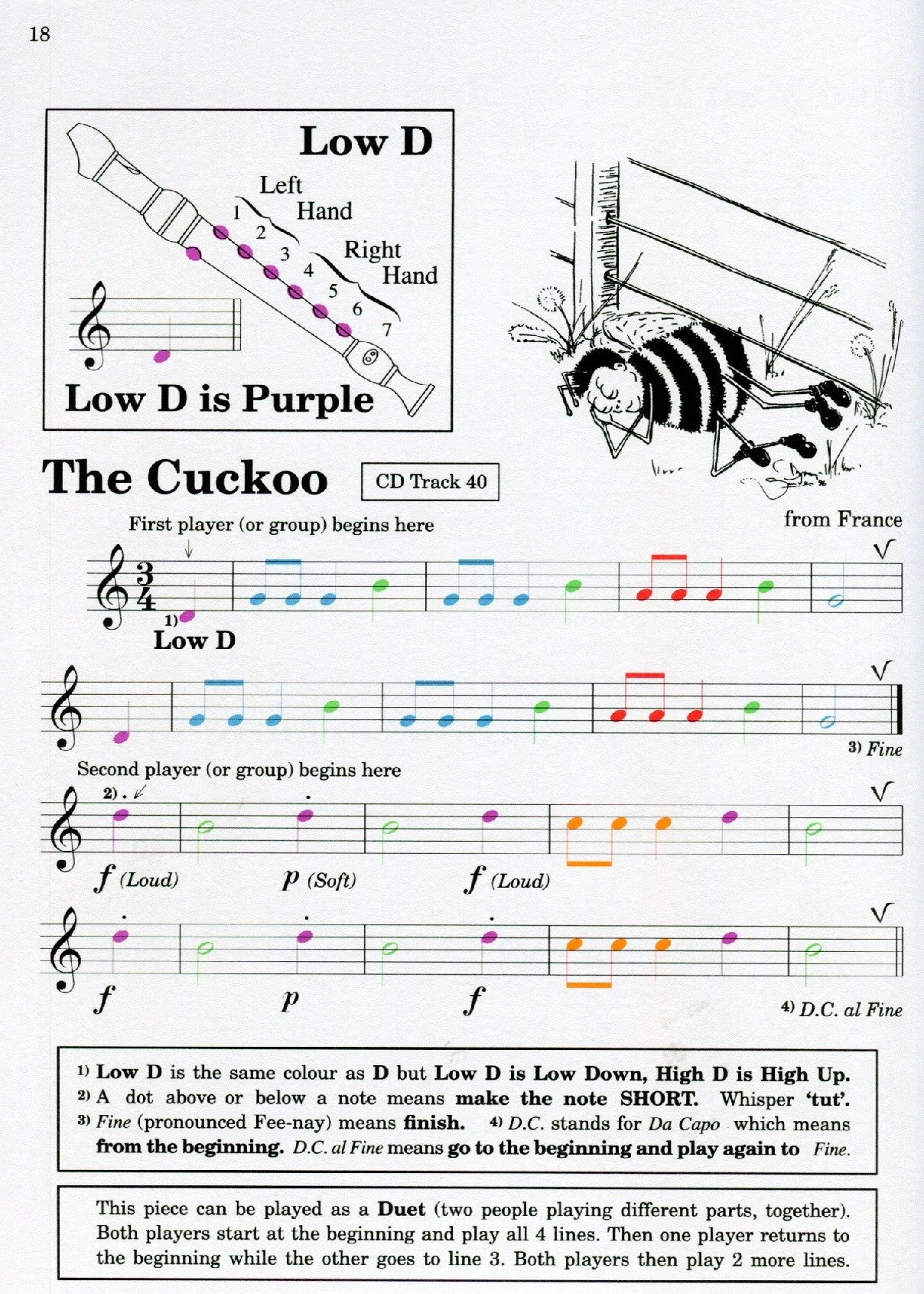 Recorder Playing in Colour Book 1