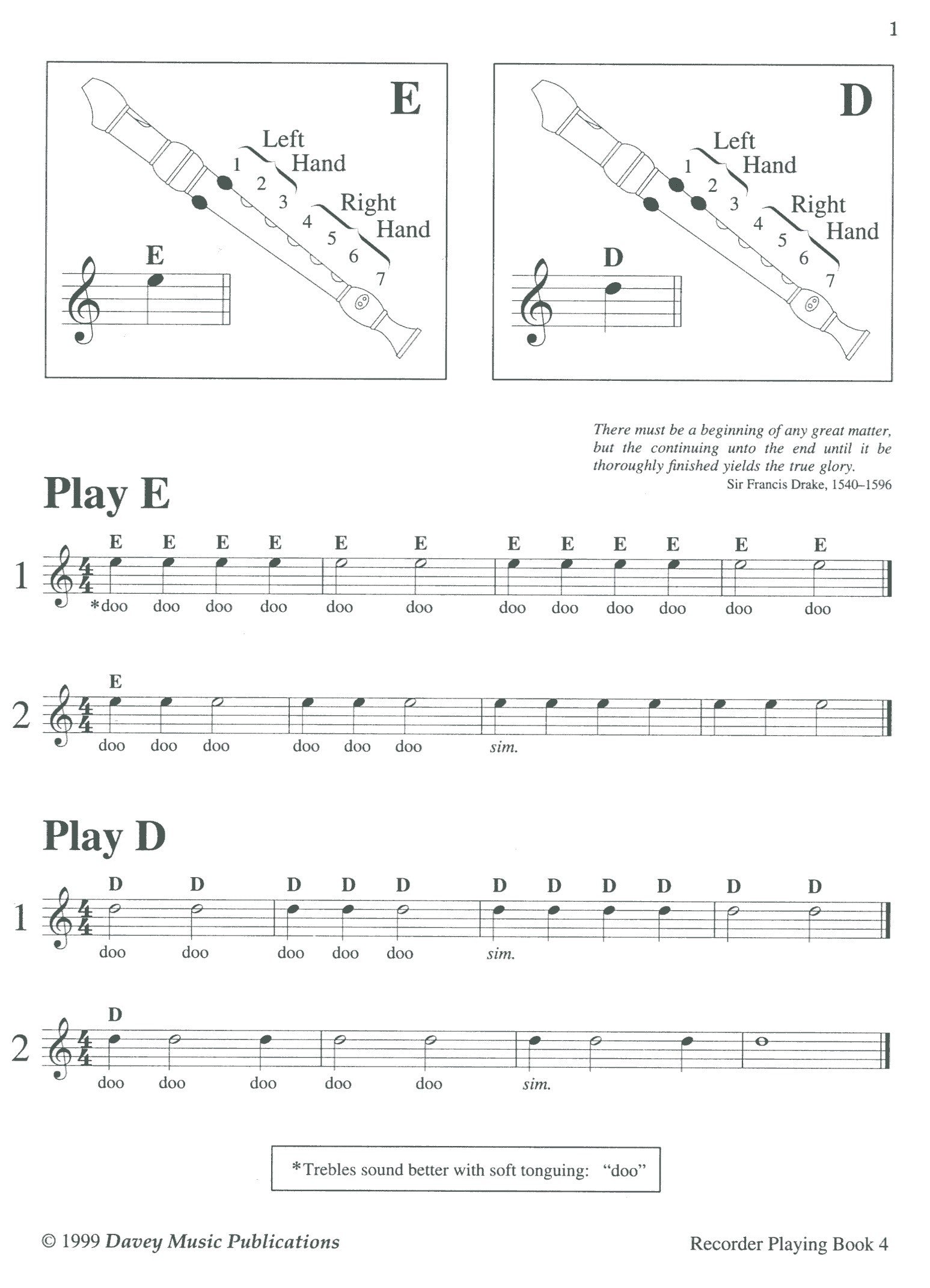Recorder Playing for Treble Recorders Book 4