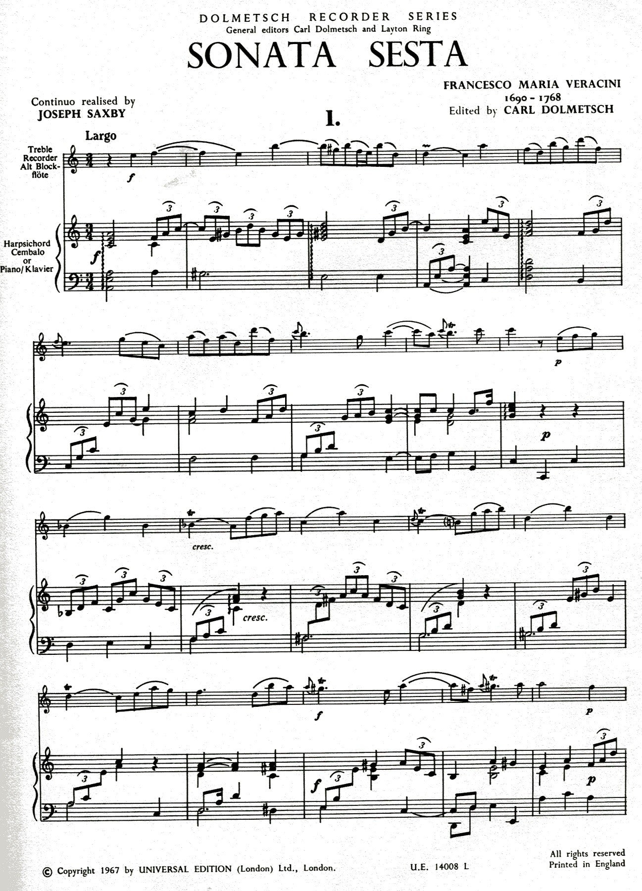 Sonata Sesta