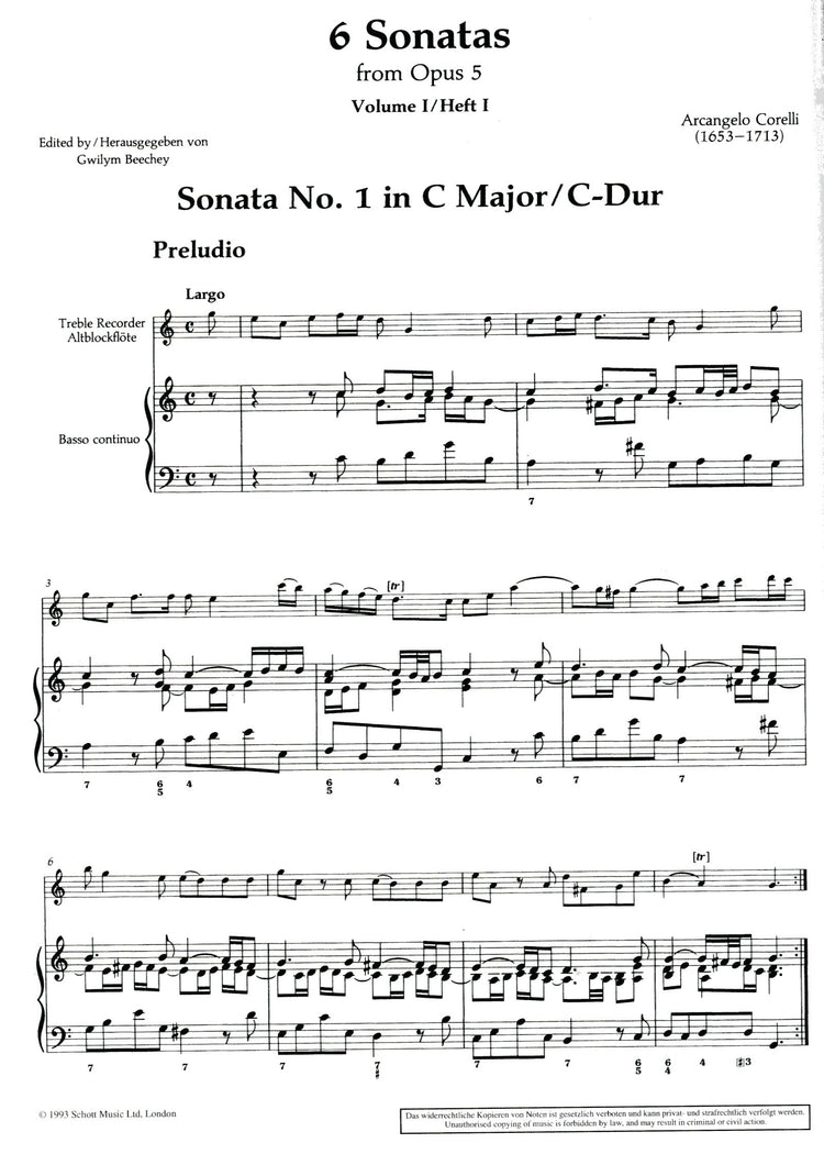 6 Sonatas from Opus 5