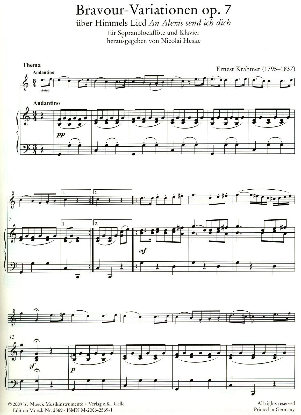 Bravour Variations Opus 7