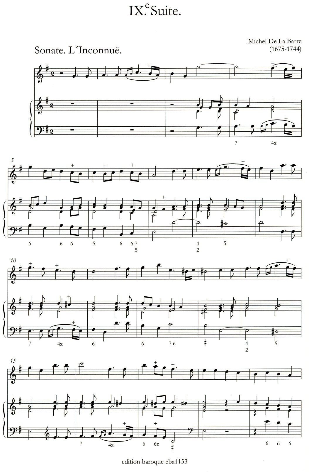 Suite IX, Sonate L'Inconnue
