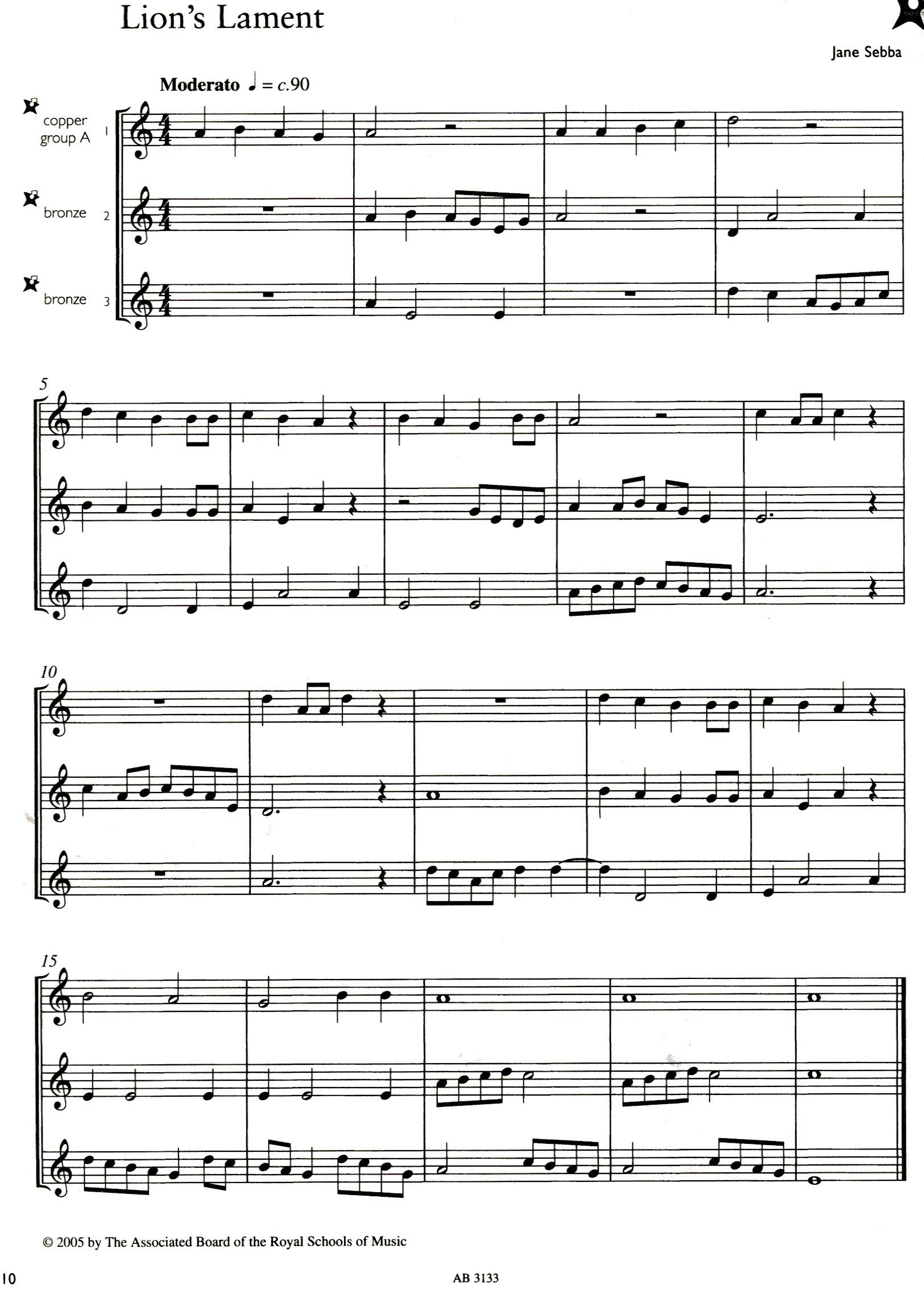 Music Medals: Copper Recorder Ensemble Pieces