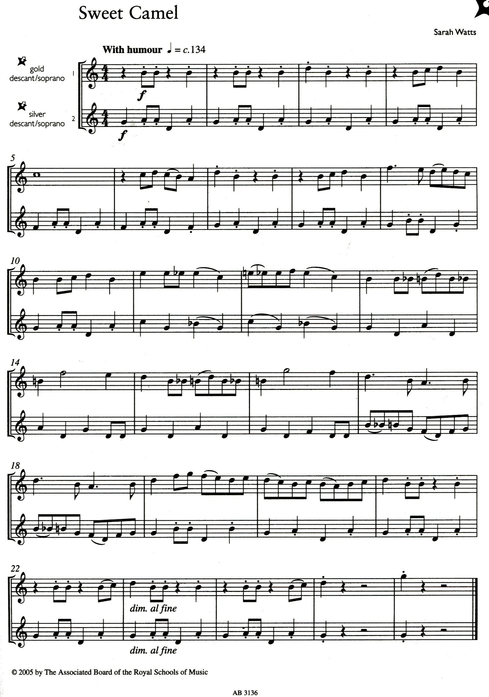 Music Medals: Gold Recorder Ensemble Pieces