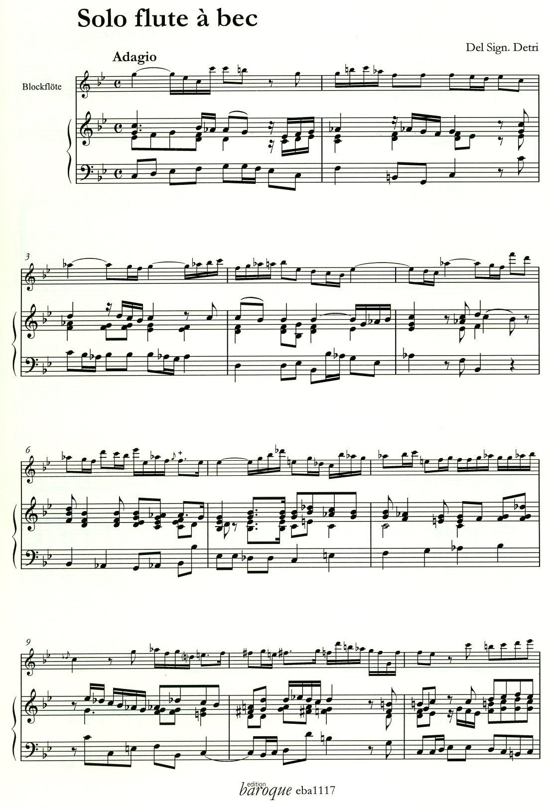 Solo Flute a Bec