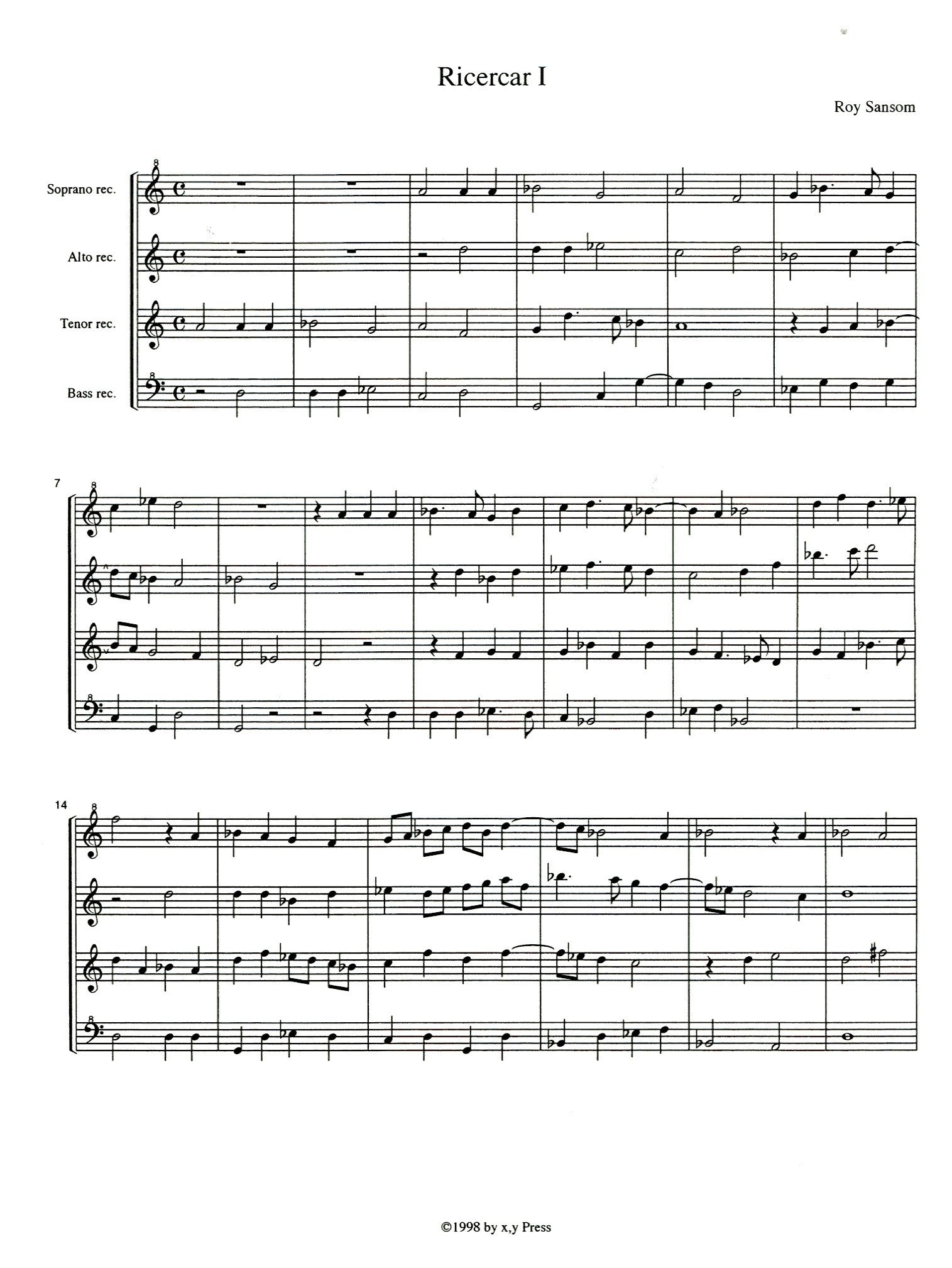 Ricercar I
