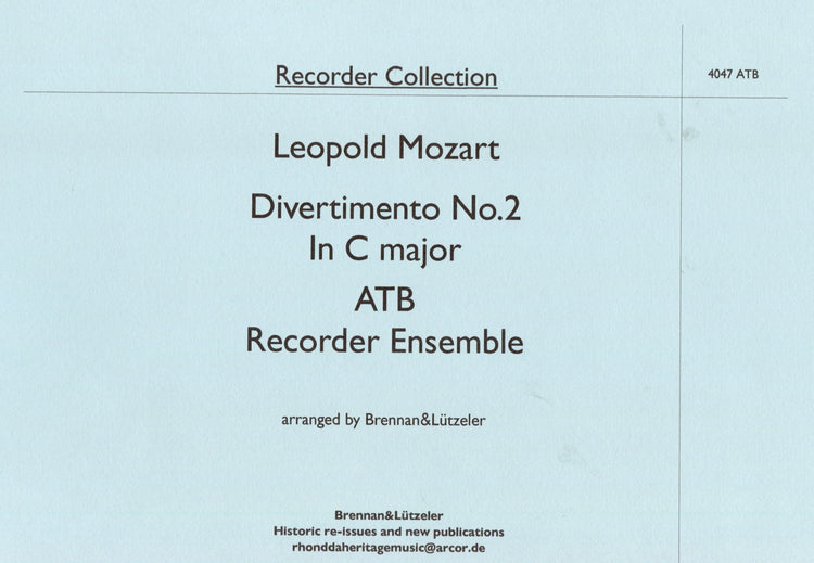 Divertimento No. 1 in G Major for ATB Trio