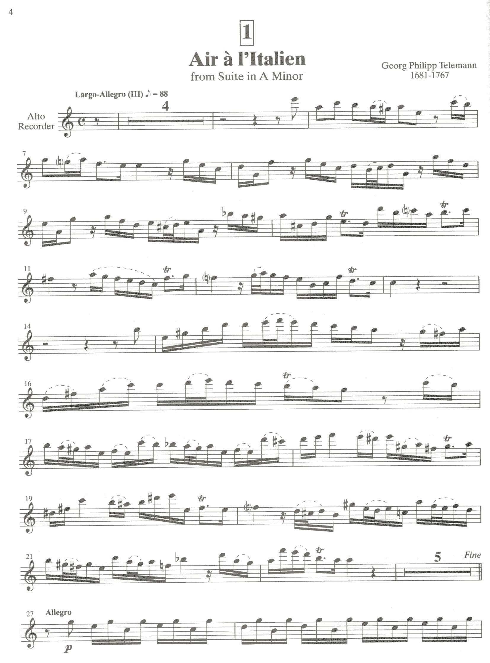 Recorder School Volume 6 Recorder Part