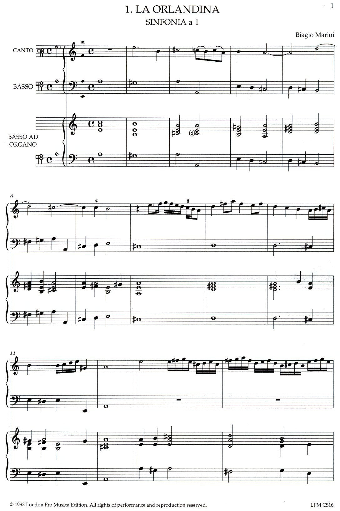 Three Sinfonias Op 1