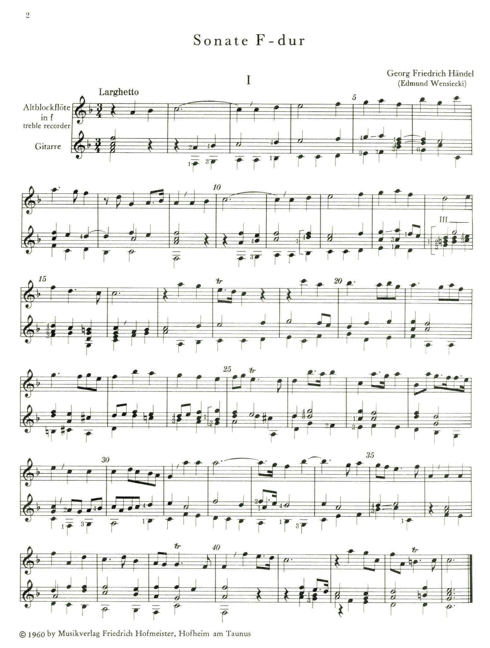 Sonata in F Major