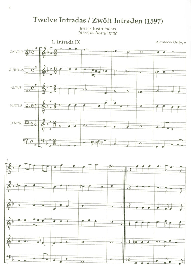 Twelve Intradas for 6 instruments