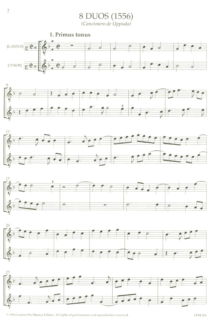Eight Duos from the Cancionero de Uppsala