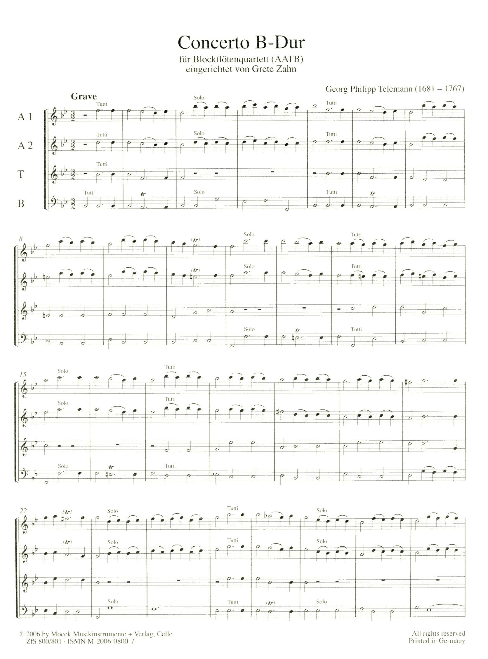 Concerto B flat Major