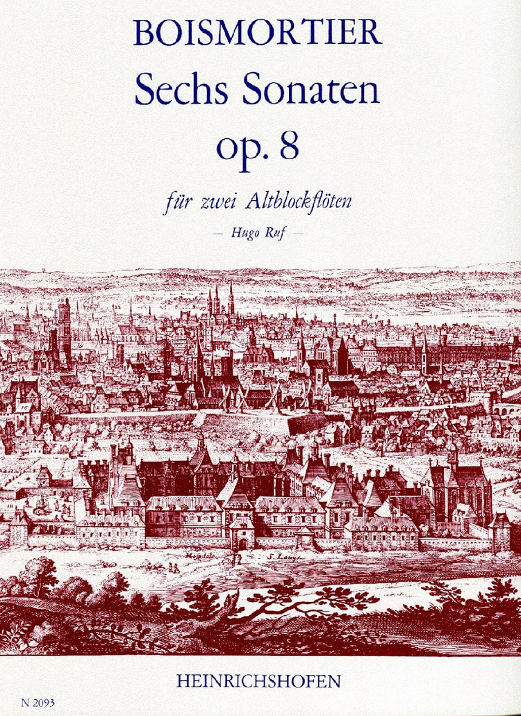 6 Sonatas Op. 8 for two treble recorders