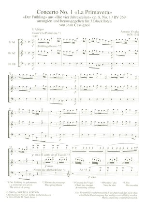 Concerto no 1 'Spring' from 4 Seasons