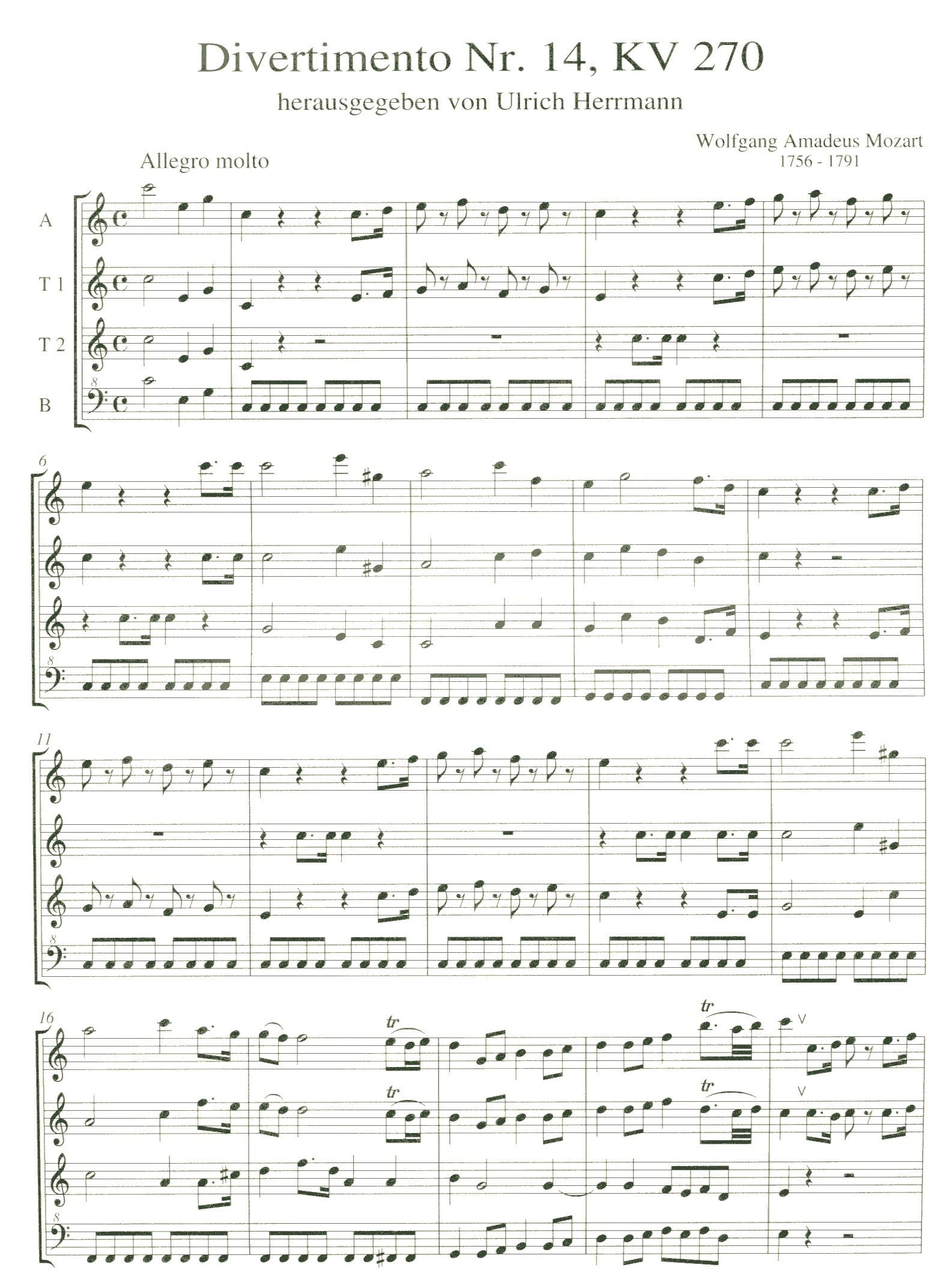 Divertimento Nr. 14, KV270